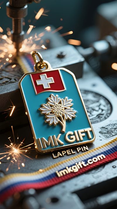 in992-Ein-kleiner-Berg-und-ein-kleiner-Fluss-tragen-Aufrichtigkeit-spirituelle-Totems-auf-Schweizer-Gepäckanhängern